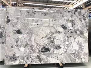 Panda Grey Marble Terrazzo Flooring