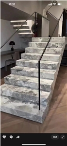 Panda Grey Marble Terrazzo Flooring
