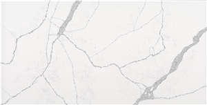 A Quality Calacatta White Marble Look Quartz Stone