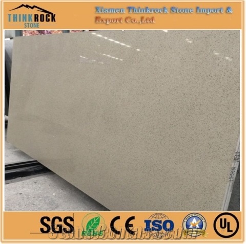 Artificial Beige Quartz Stone Slabs & Tiles