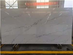 Artificial Stone Carrara White Quartz Wall Floor Tile Home