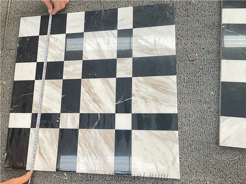 Black And White Marble Composite Ceramic Tile Wall Floor