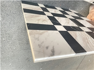 Black And White Marble Composite Ceramic Tile Wall Floor