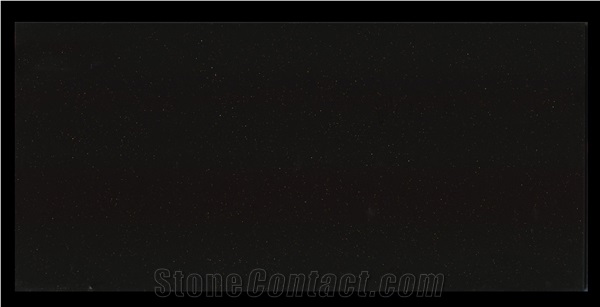 Black Artificial Quartz Stone Kitchen Countertops