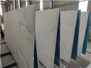 Calacatta White Marble Honeycomb Backed Stone Slab Panel