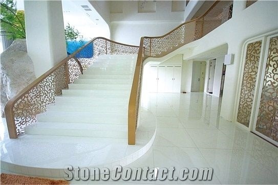 White Nano Glass Crystallized Stone Slabs