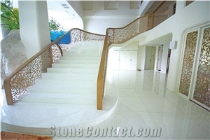 White Nano Glass Crystallized Stone Slabs