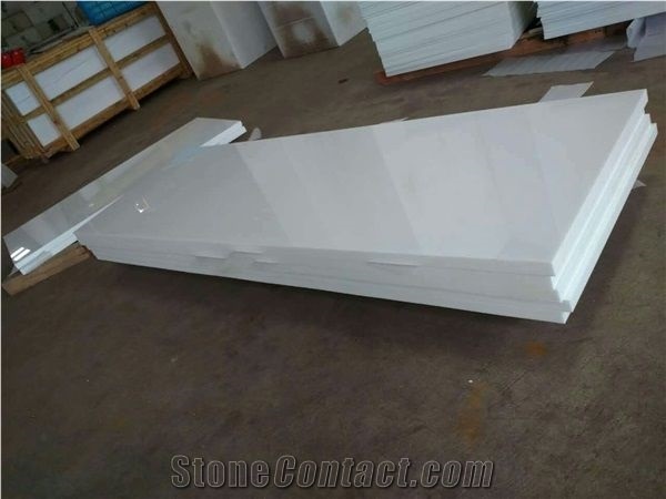 White Nano Glass Crystallized Stone Slabs
