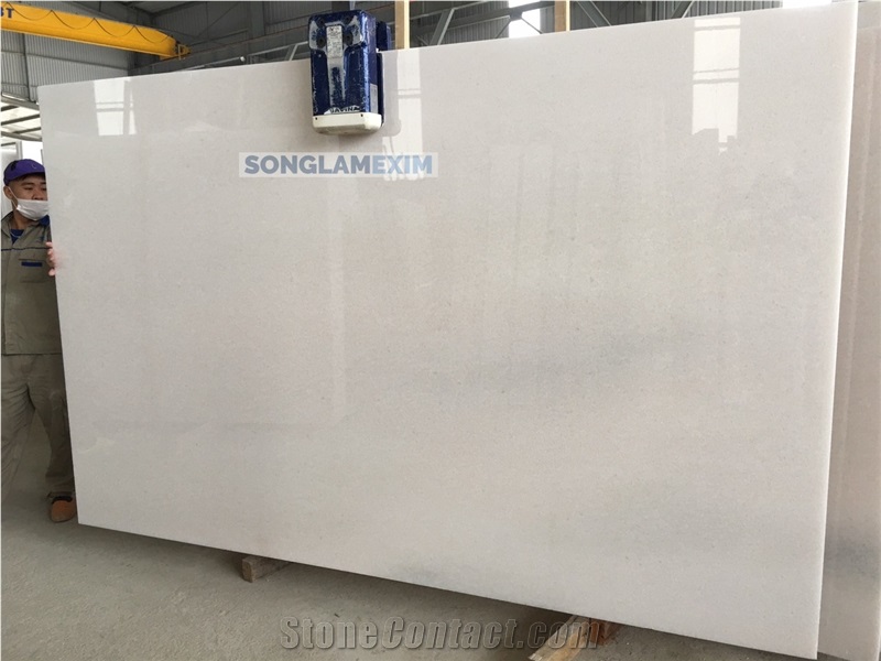 Cloudy White Crystal Marble Polished Slabs