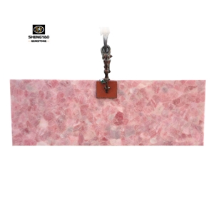 Rose Quartz Semi Precious Stone Slab