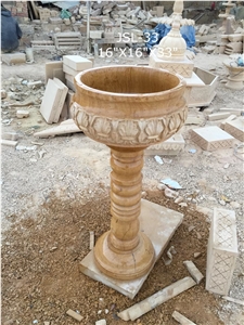 Hand Carved Sandstone Planters