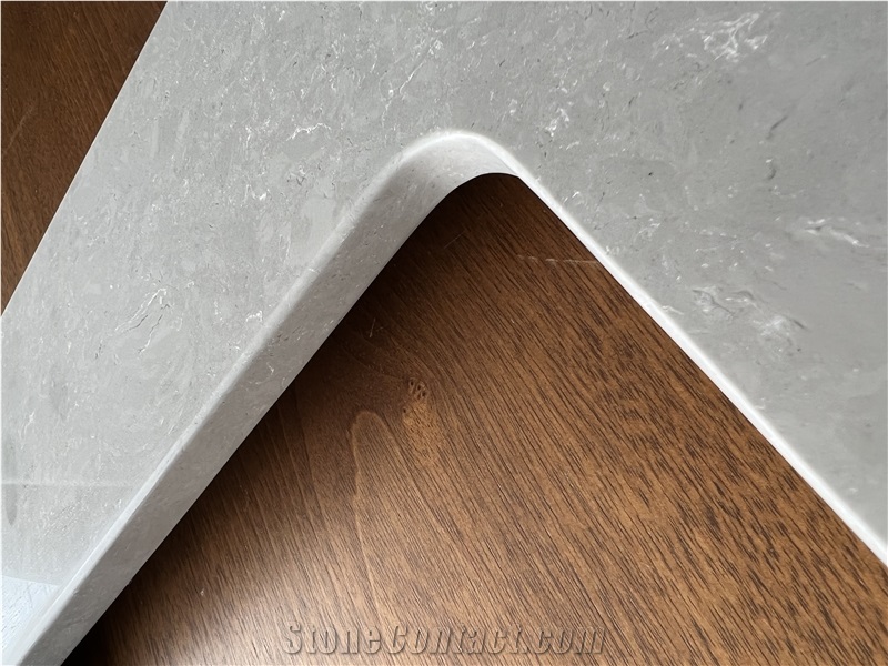 Custom Indoor New Design Imitate Grey Quartz Bath Countertop