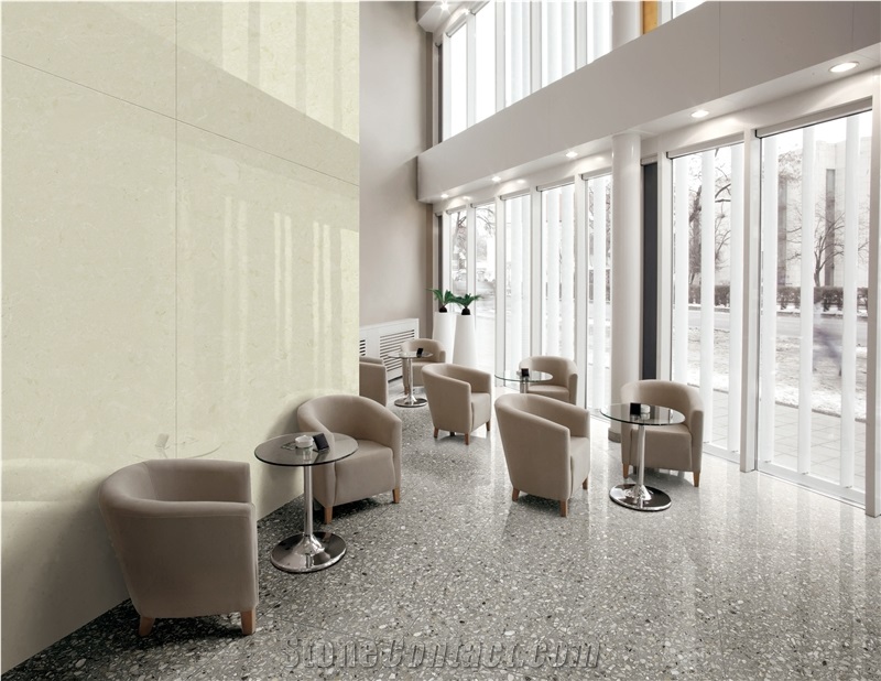 Fatiya Artificial Marble New Design Super Aran White Slab