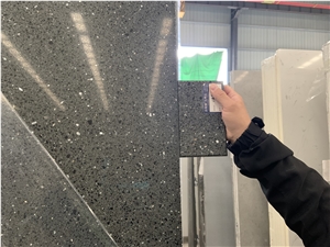 Fatiya Artificial Terrazzo Black Floor Tile Slab Outdoor Use