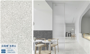 Fatiya Artificial Terrazzo White Slab Wall Tile Floor Tile