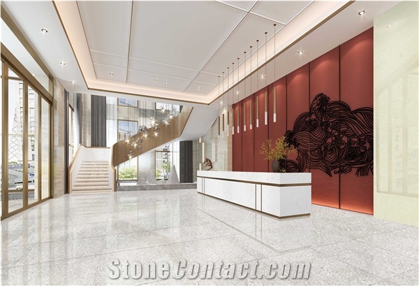 Fatiya Artificial Terrazzo White Slab Wall Tile Floor Tile