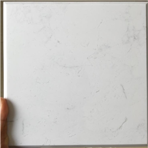 White With Grey Veins Artificial Marble Bathroom Countertop