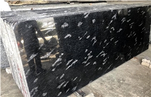 Fish Black Granite Slabs
