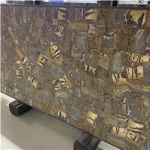 Backlit Yellow Semiprecious Gemstone Slabs