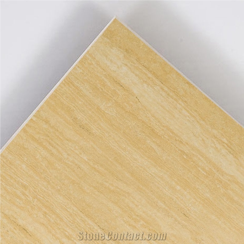 Beige Wood Vein Porcelian Tiles Living Room Flooring
