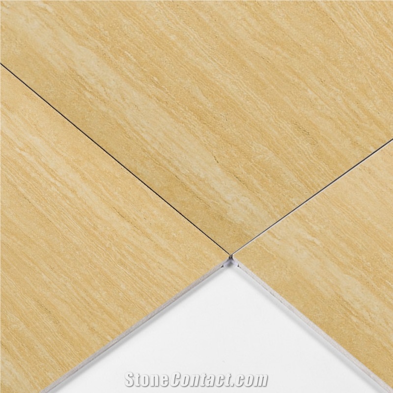 Beige Wood Vein Porcelian Tiles Living Room Flooring