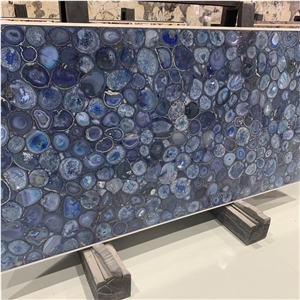 Blue Agate Stone Semi-Agate Stone For Hotel Blue Agate Stone Semi-Agate Stone For Hotel