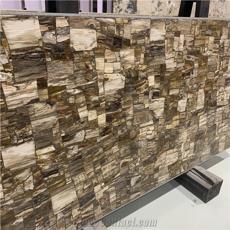 Brown Wood Vein Agate For Hotel And Villa Project