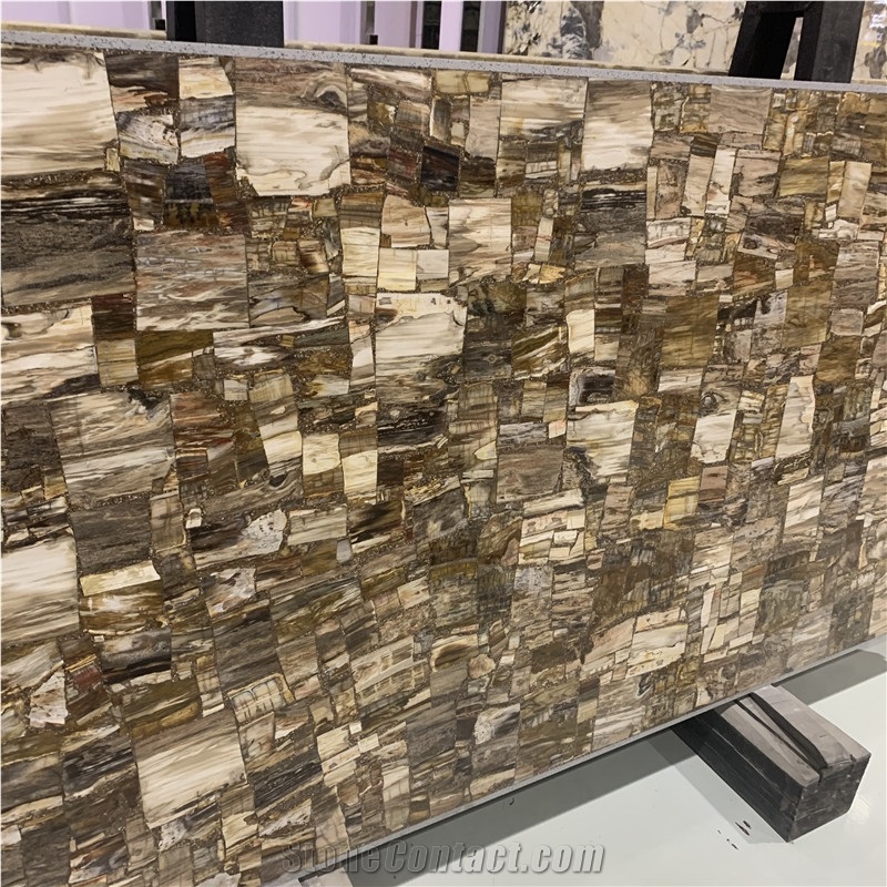 Brown Wood Vein Agate For Hotel And Villa Project