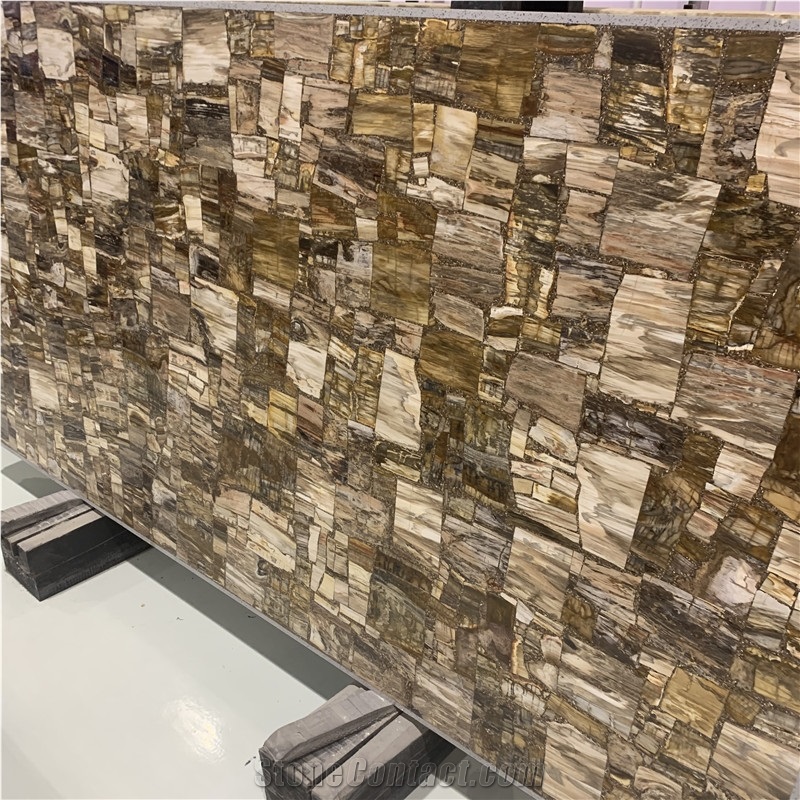 Brown Wood Vein Agate For Hotel And Villa Project