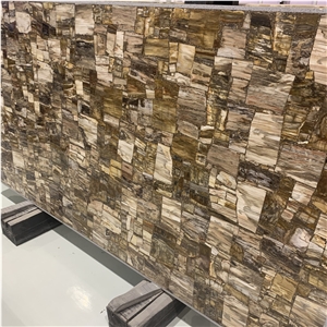 Brown Wood Vein Agate For Hotel And Villa Project