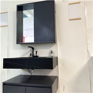 China Bathroom Vanity Sink Basin Cabinet With Sintered Stone