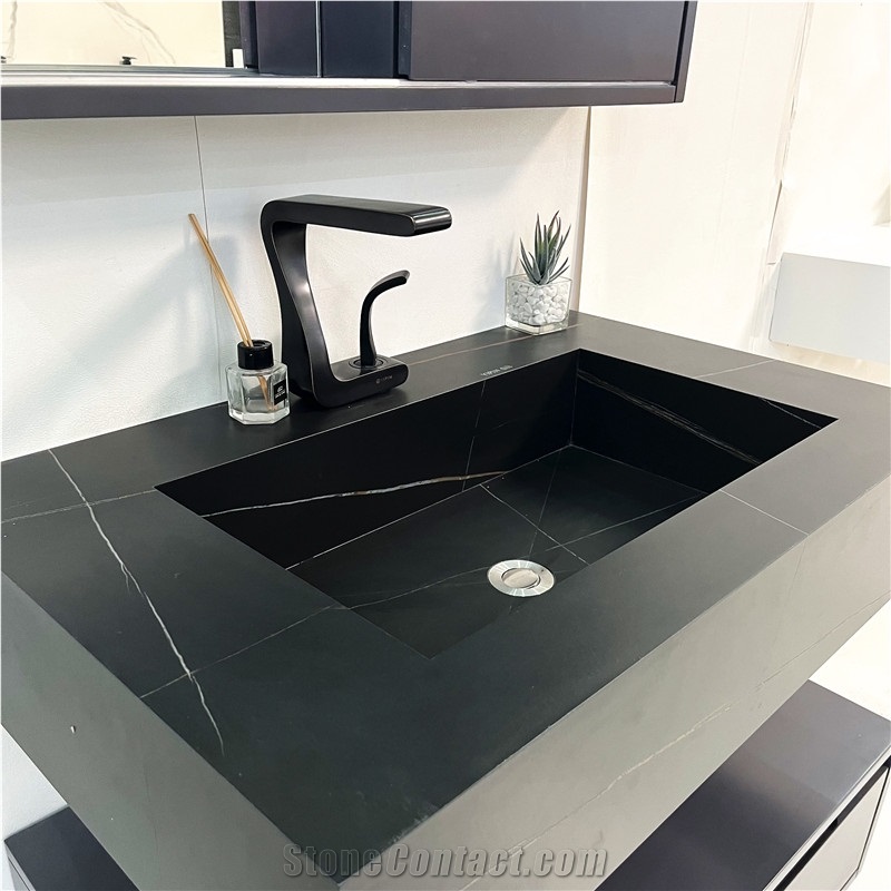 China Bathroom Vanity Sink Basin Cabinet With Sintered Stone