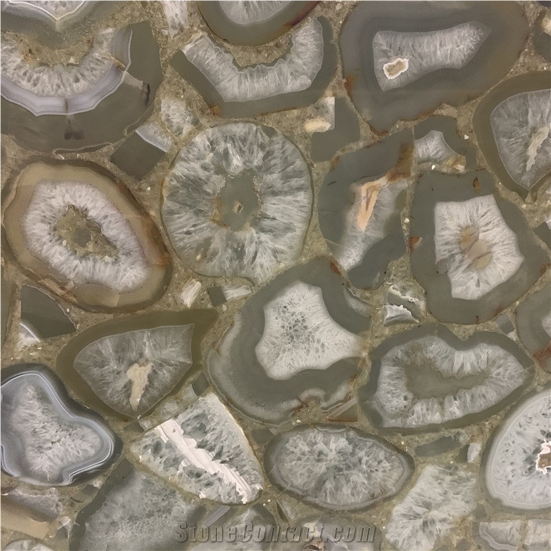 Gemstone White Agate Semi Precious Stone