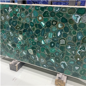 Green Agate Stone Slabs Black Semi Precious Suppliers