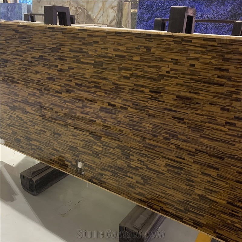 Tiger Eye Agate Semiprecious Stone Slab