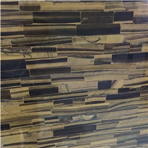 Tiger Eye Agate Semiprecious Stone Slab