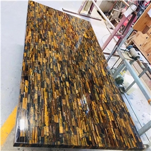 Yellow Tiger Eye Agate Stone Slabs Golden Eye