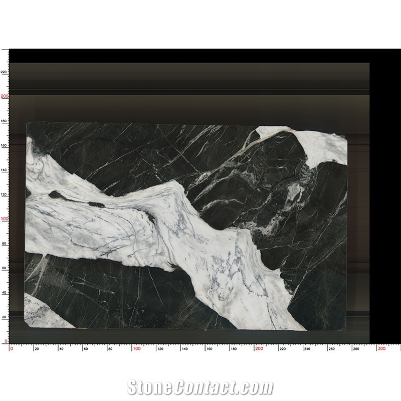 Calacatta Black Marble With White Veins Slab For Hotel