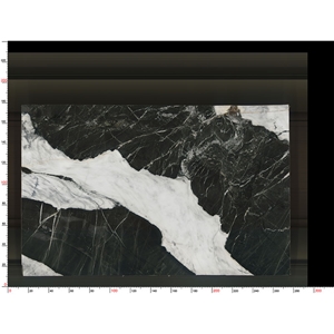 Calacatta Black Marble With White Veins Slab For Hotel
