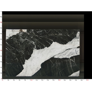 Calacatta Black Marble With White Veins Slab For Hotel