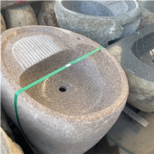 Chinese Granite Stone Laundry Tray Basin Sink With Washboard