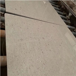 Crema Pearl Beige Limestone Slabs For Exterior Wall Cladding