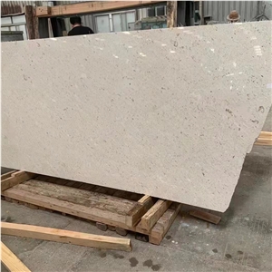 Crema Pearl Beige Limestone Slabs For Exterior Wall Cladding