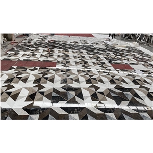 Custom Design Waterjet Medallion For Grand Hotel Floor Tiles