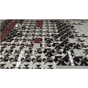 Custom Design Waterjet Medallion For Grand Hotel Floor Tiles