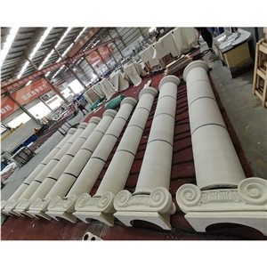 Decorative Building Pillar Natural Stone Greek Column