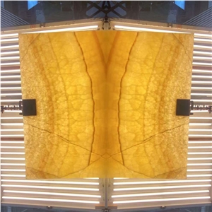 High Quality Polished Backlit Beige Peach Onyx Slab For Wall