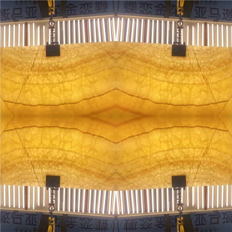 High Quality Polished Backlit Beige Peach Onyx Slab For Wall
