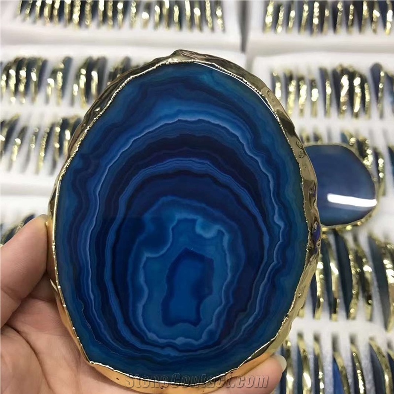 Natural  Agate Stone Coasters For Hotel And Restaurant Decor