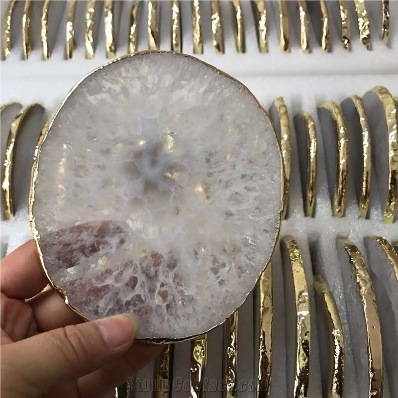 Natural  Agate Stone Coasters For Hotel And Restaurant Decor